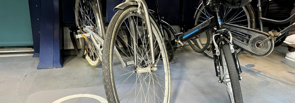 Bikes on S train in copenhagen